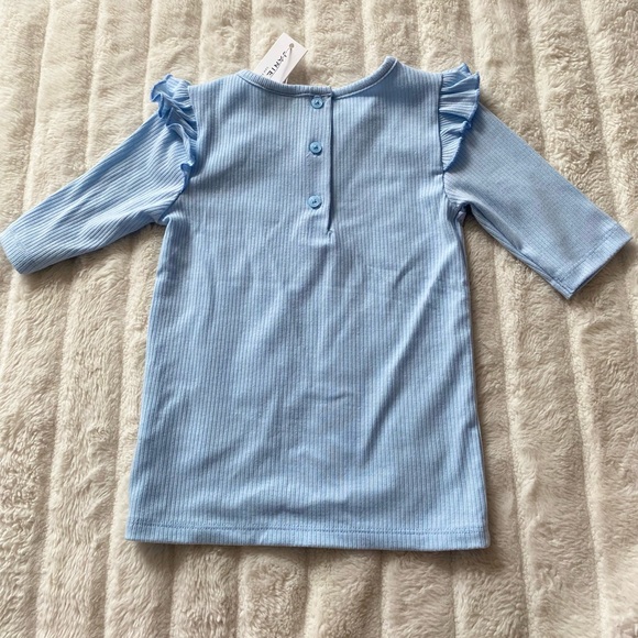 Janie and Jack Girls Blue Ruffle Top NWT - Picture 3 of 3